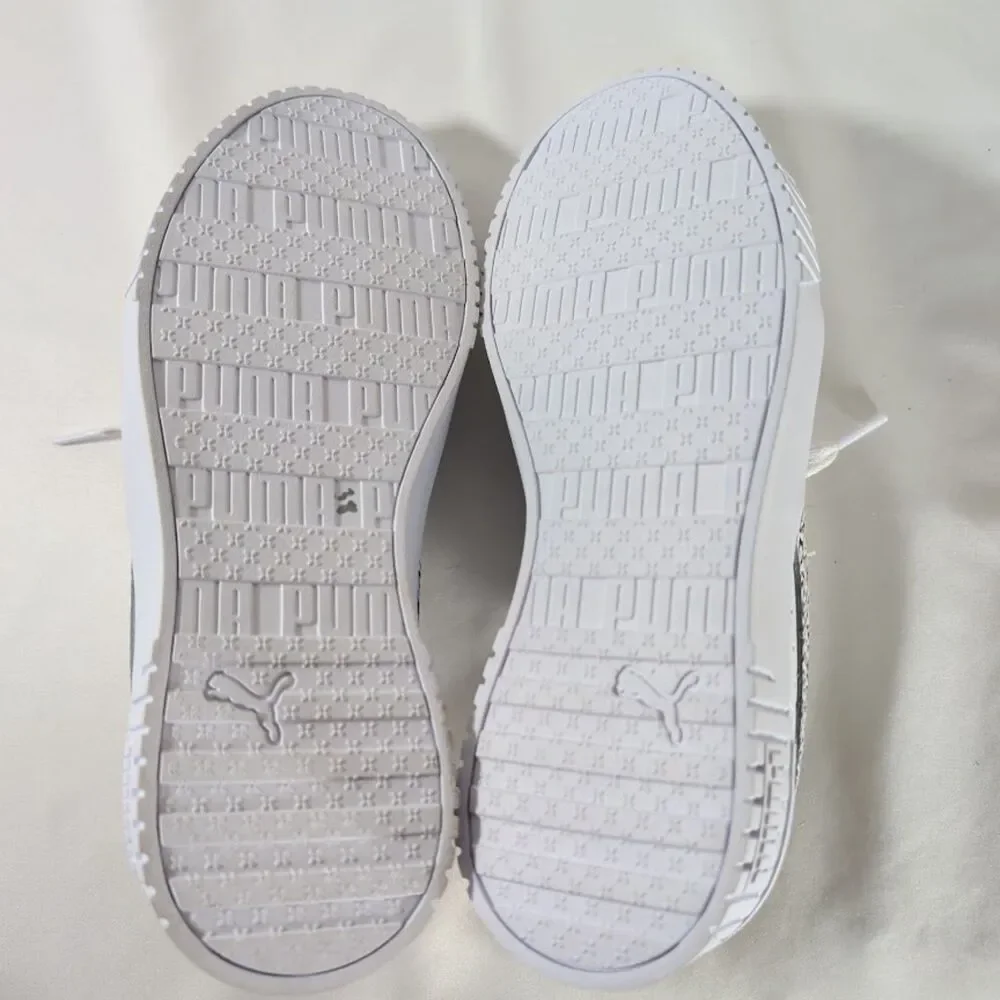 Puma Carina White Leopard Print Sneakers Women's 7 Style 403055-01